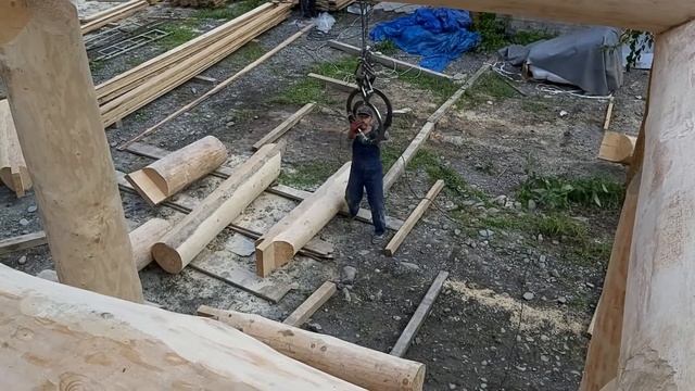 Фронтоны из бревна без усадки. смотреть онлайн