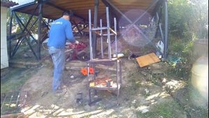 Мангал своими руками в виде танка
