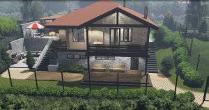 Проект  дома на склоне