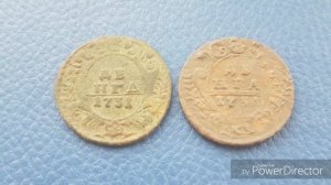 Монета ДЕНЬГА 1731 года одна и две полоски ОБЗОР и СТОИМОСТЬ