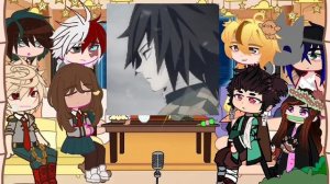 MHA/BNHA and Demon Slayer/KNY react to EachOther (1/2) •Demon Slayer•