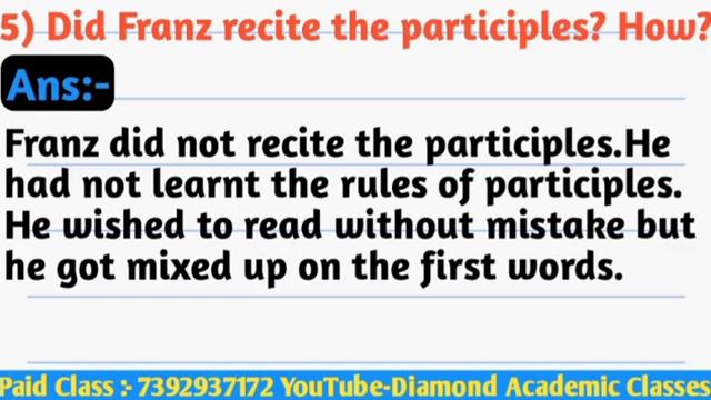 The Last Lesson Short Questions Answer,UP Board Class-12