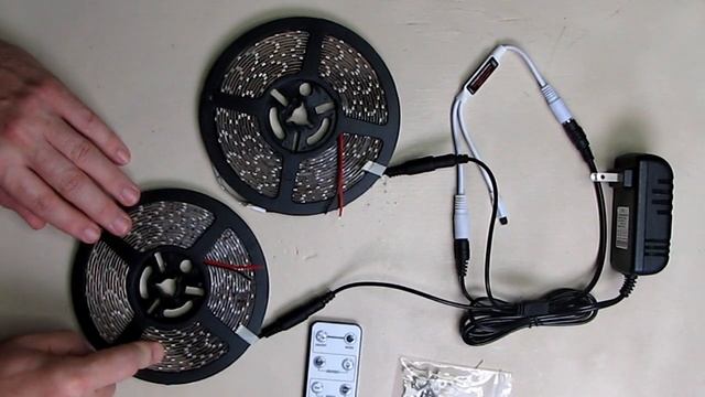 BEST LED Light Strips 2 PACK - UV Black Dimmable IP65 Waterproof 33ft 600LEDs with IR Remote REVIE смотреть онлайн