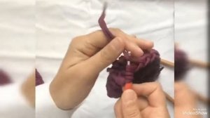 Прихватка-рукавица спицами из трикотажной пряжи