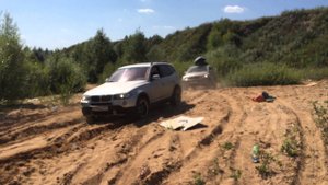 BMW X3 in sand offroad