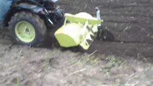 минитрактор мототрактор Зубр 12Е лс фрезеровка сидератов  октябрь 2016