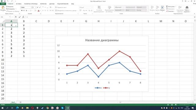 Как построить график в Excel смотреть онлайн