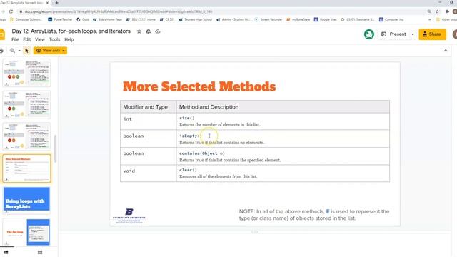 ArrayList, forEachLoops, and Iterators