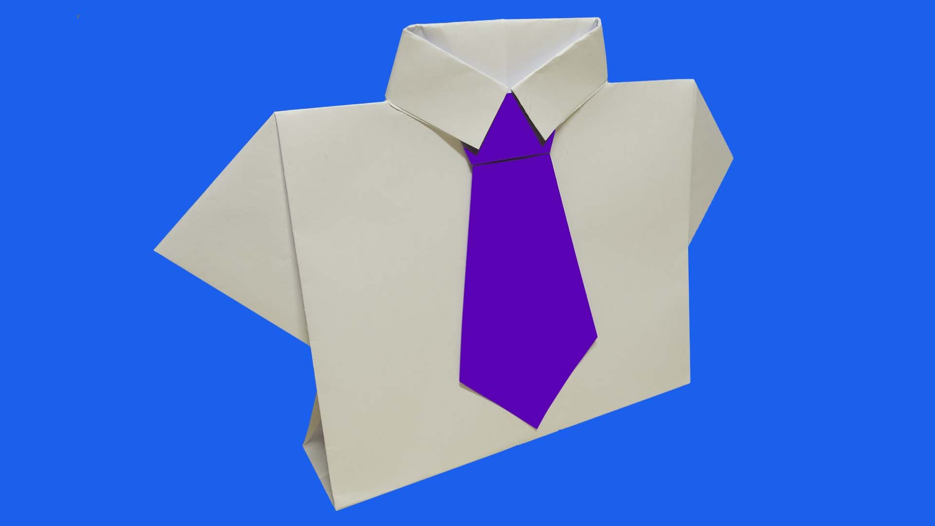 Оригами из бумаги рубашка с галстуком