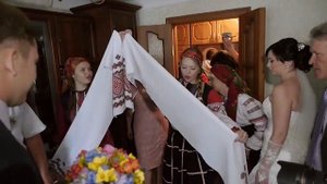 Обряд выкупа невесты в народном стиле