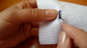 Вышивка бисером. МК на белой канве черными нитками