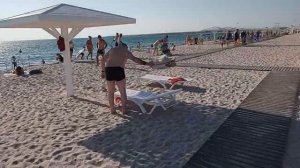 Оленевка пляж. Пляж Sunset. Крым Оленевка 2019. Июль.