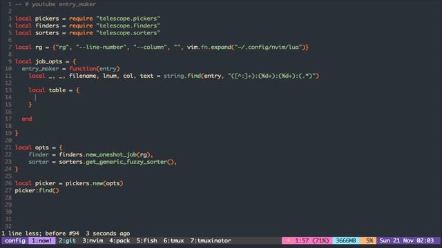nvim telescope & ripgrep #3: search the text and not the file path смотреть онлайн