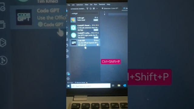 chatGPT in vscode. Read description for more. subscribe our channel❤