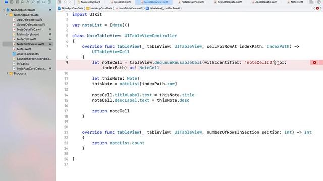 Note App Core Data Swift Xcode Tutorial смотреть онлайн