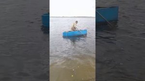 Лодка из пластиковой бочки
