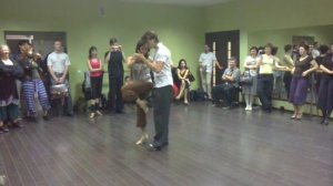 Sebastian Posadas y Eugenia Eberhardt. Classes 3. White Tango Festival in Moscow 2010.