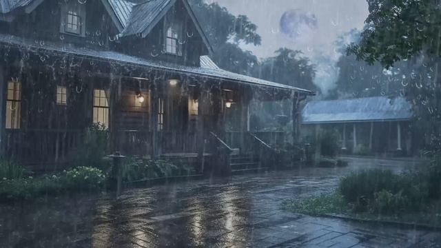 Lluvia Relajante del Sueño, Alivio del Estrés  - Lluvia Intensa y fuertes de tormenta en el Techo