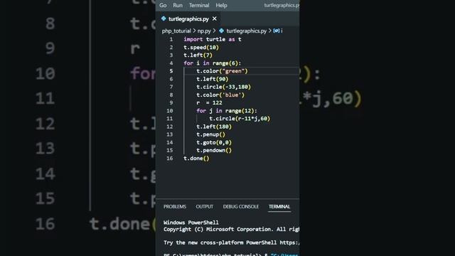 #turtle graphics design || @rkcode cool graphics WhatsApp смотреть онлайн