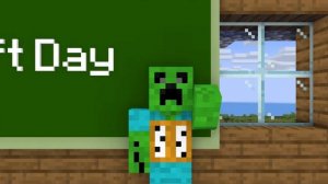 Monster School _ Siren Head Destroy School Bus - Забавная анимация Minecraft.