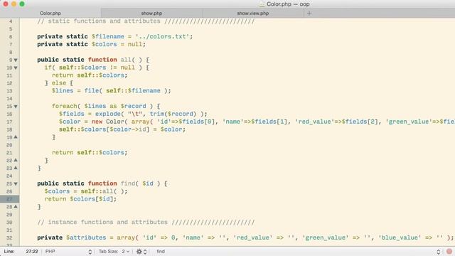 PHP30.2 Example: OOP CRUD Show for Colors смотреть онлайн