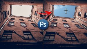 Уроки Фотошопа | Как заменить небо и вставить самолет / Обработка фотографий в Photoshop