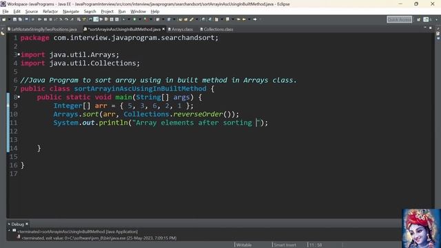 Sort Elements in Array Using Built-in Methods || 50+ Java Programs For Coding Interview смотреть онлайн
