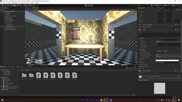 Как сделать ФНАФ пародию на движке Unity. Часть 6 - Скример, время, батарея смотреть онлайн