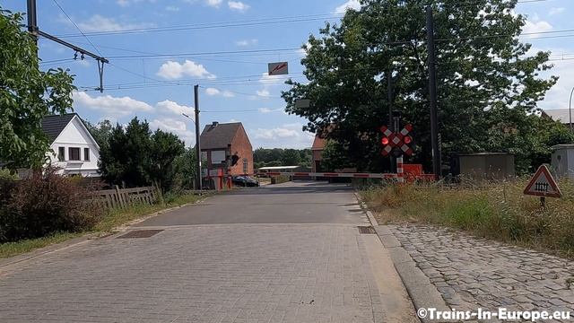 ? Railway crossing "Bosbergen" Belgium - Spoorwegovergang "Bosbergen" België | Herentals смотреть онлайн
