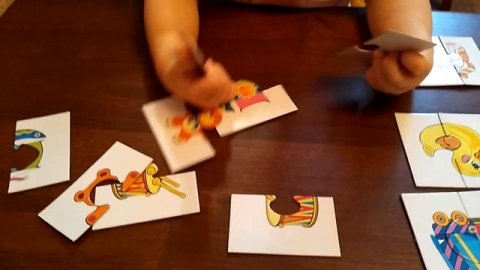 Пазлы для детей | Собираем пазлы половинки | Учим ребёнка собирать пазлы