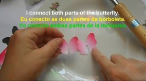 Бабочка из лент МК/DIY Butterfly made of ribbons/PAP Borboleta feita de fitas#140