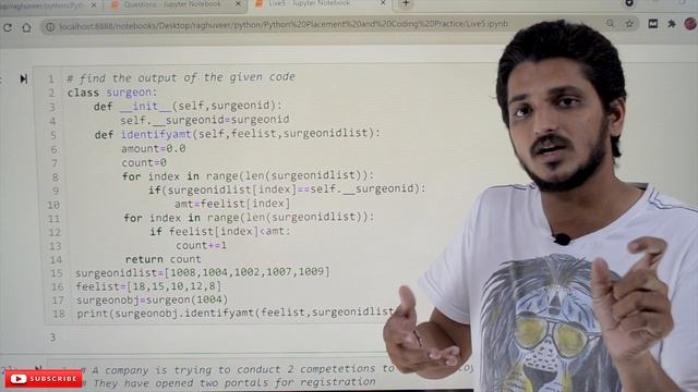 Python Coding Practice Class Method Loops || Lesson 5 || Python Placements || Learning Monkey ||