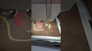 Вышивальная машина Janome 500 E вышивка подушка.