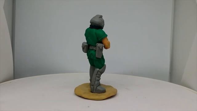 Лепка из пластилина. Doomguy из полимерной глины. Лепка Doom фигурки своими руками.