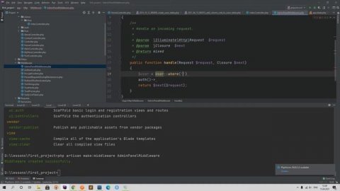 Laravel курс с нуля, база. 33. Класс Middleware в Laravel