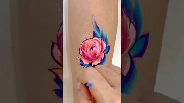 Аквагрим на руке «Роза» от Милены Потехиной #faceart #beautybar #аквагрим #аквагримдлядетей #art