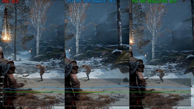 [4K] God of War – PS4 vs. PS4 Pro Frame Rate Test & Graphics Comparison