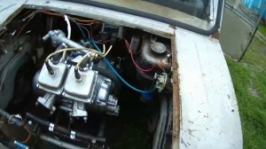 Поставил двигатель от юпитера в инвалидку