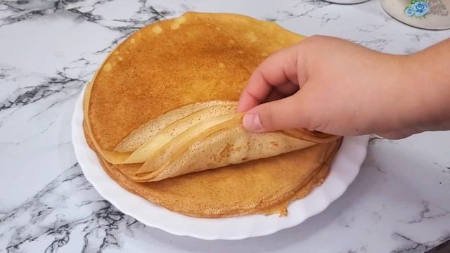 БЕРУ ЯЙЦО И МОЛОКО‼️ БЛИНЫ КОТОРЫЕ ПОЛУЧАЮТСЯ ВСЕГДА НА МАСЛЕНИЦУ. БЛИННЫЙ ТОРТ СО СМЕТАННЫМ КРЕМОМ