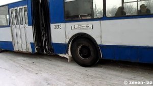 Черкасский троллейбус- Хорошо скользят 29.01.2014