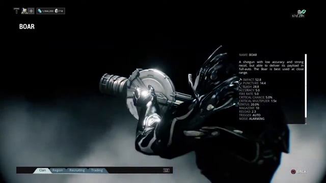 WARFRAME: Weapons Archive: Boar