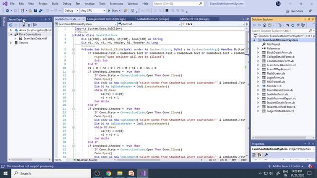 Exam Seat Allotment System | VB.net CSharp Java Mini Major Final Year Project Idea and Demo VB139