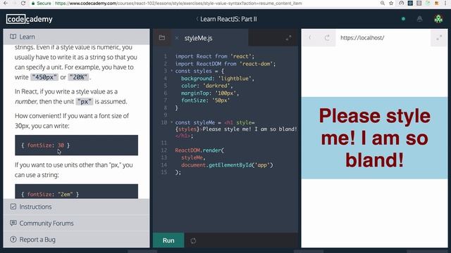 React and CodeCademy Day 11 - Advanced React: Style смотреть онлайн