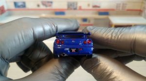 INNO 64 NISSAN SKYLINE GT-R (R34) V-Spec II Nur Bayside Blue