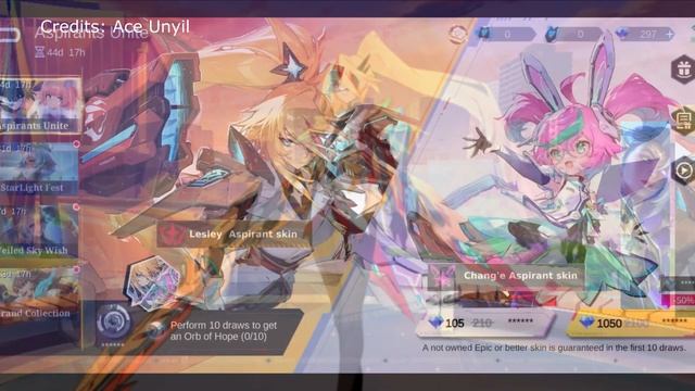 Lesley And Chang'e Aspirant Skin First Look | Mobile Legends