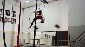 Aerial hoop artist training