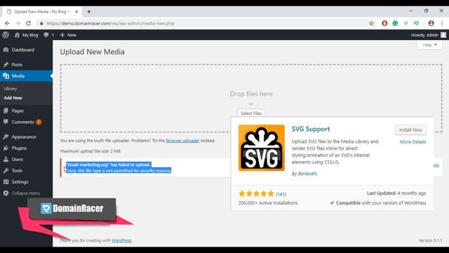 Fix The HTTP Image Upload Error While Uploading SVG Images In Wordpress