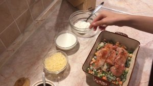 Филе индейки с овощами под сыром