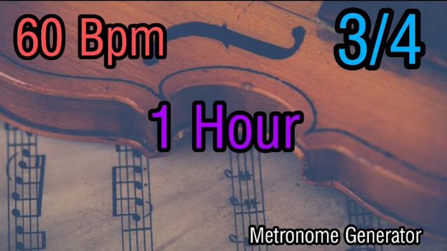 60bpm 3/4 metronome смотреть онлайн