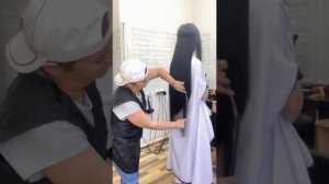 До и после. Стригу Очень длинные волосы